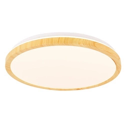 Plafon GANDAVA, 14-75260, 48 cm, biały/drewniany, 36W LED, barwa neutralna 4000K