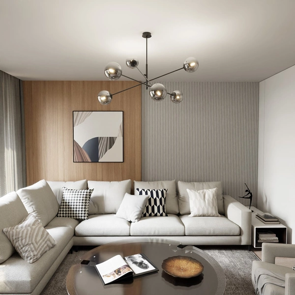 Lampa sufitowa Emibig LINEAR 6 Czarny/GRAFIT 1167/6