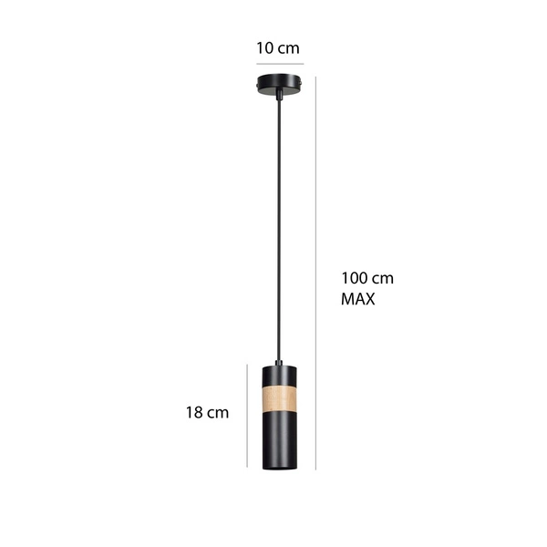 Lampa wisząca Emibig AKARI 1 Czarny 732/1