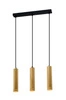 Lampa wisząca TUBO, 33-79138, czarny/drewno, 3x25W GU10