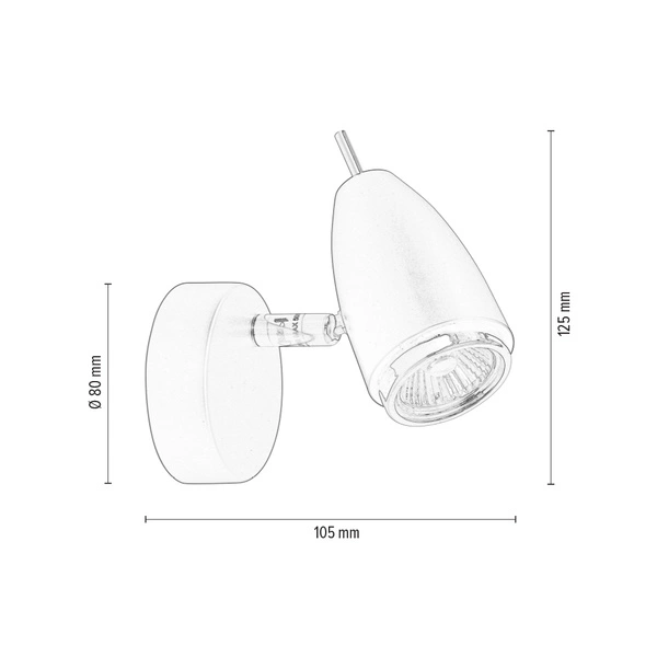 Linda Kinkiet 1xGU10 Max.50W Chrom Metal/Czarny Metal 2098104