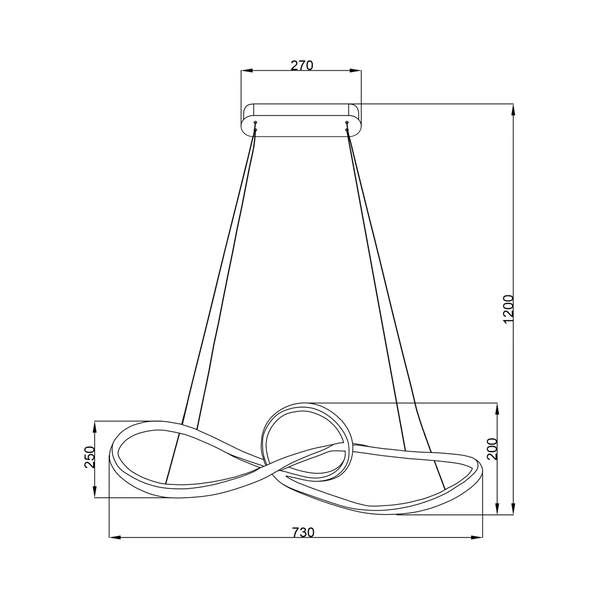 Lampa wisząca Marco Chrome 42W LED