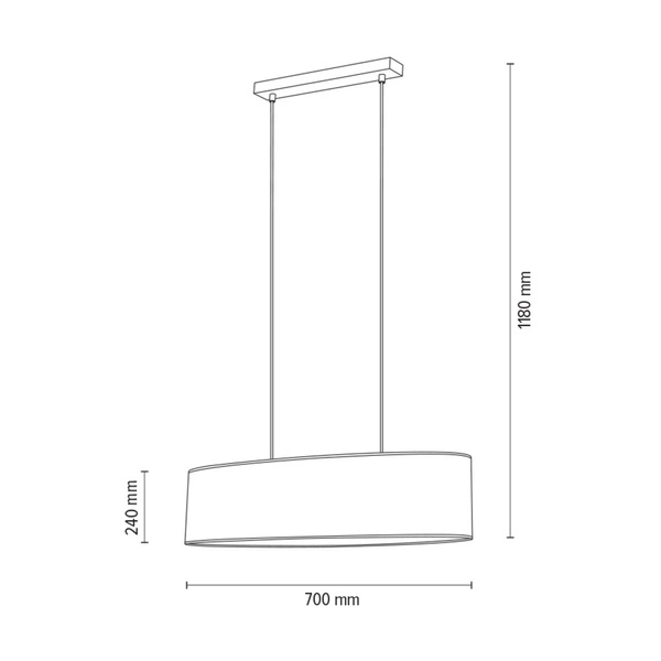 Lampa Wisząca Galance 2xE27 Max.40W Czarny Metal/Czarny Kabel Tkaninowy/Czarno-Złoty Klosz Tapety 1026021310625