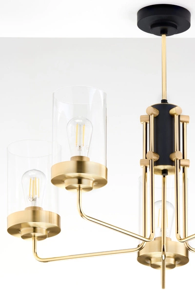 Żyrandol RAMIREZ wys. 64cm 5xE27 15W IP20 | złoty połysk