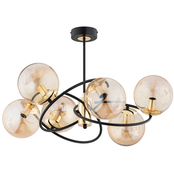 Lampa sufitowa ALFA WIROMAT ZŁOTA 6xE14 66cm | 63220