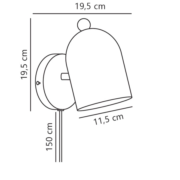 Kinkiet GASTON E27 Metal | Biały