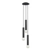 Lampa wisząca BATON III wys. 130cm 3xE27 | czarny 7856
