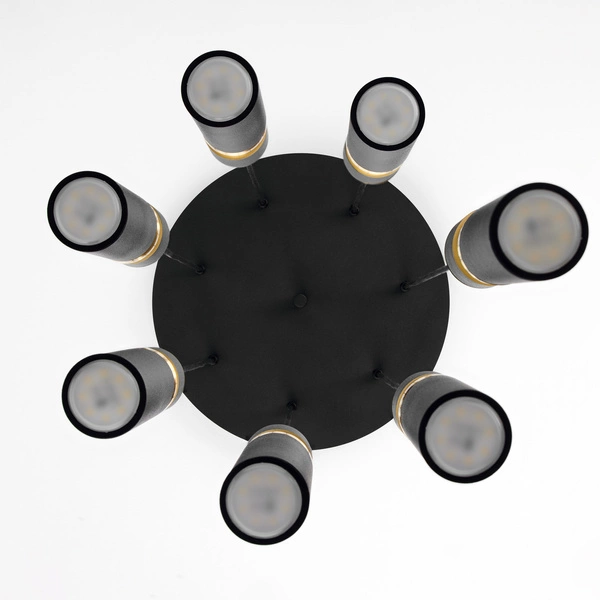 Nowoczesna Lampa wisząca ALAS wys. 35-136cm 7xG10 14W IP20 | Złoty