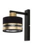 Nowoczesna lampa ścienna PRO KINKIET czarny/złoty 32153
