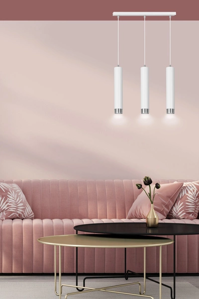 Lampa wisząca Emibig KIBO 3 WH/CHROME 641/3