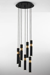 Nowoczesna Lampa wisząca ALAS wys. 35-136cm 7xG10 14W IP20 | Złoty