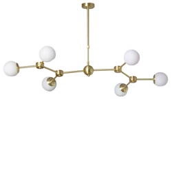 Lampa Sufitowa Złota Kule Mleczne Abruzzo Ricardo 6xE27