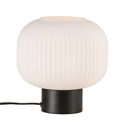Lampa stołowa MILFORD E27 40W Szkło | Czarny