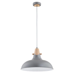 Lampa wisząca ALFA SOLO SREBRNA 1xE27 40cm | 61269