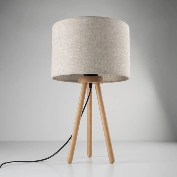 Minimalistyczna lampka nocna buk TOKYO E27 60W wys. 52cm | len 5291