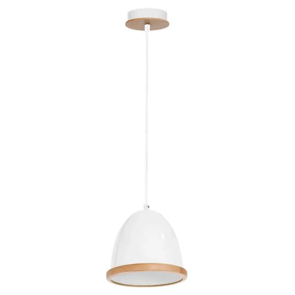 Lampa wisząca nowoczesna zwis STUDIO biały śr. 21cm