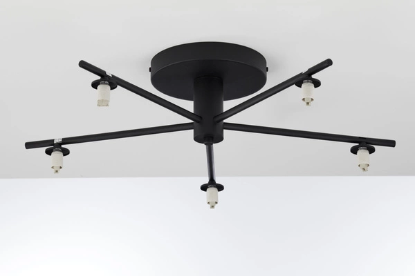 Nowoczesna Lampa sufitowa PRATO wys. 27cm 5xG9 14W IP20 | czarny