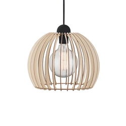 Lampa wisząca CHINO E27 60W Drewno | Naturalny