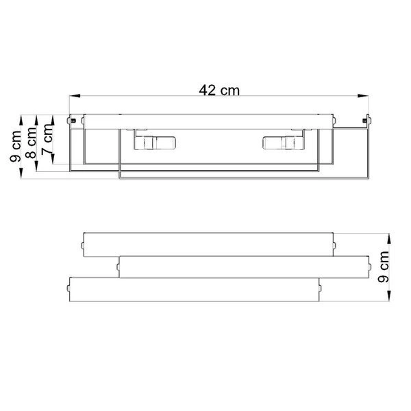 Kinkiet FROST, Stal, Biały, G9 2 x 40 W, SL.0379