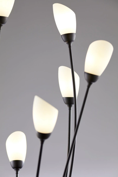 Klasyczna Lampa podłogowa GLORIOSA wys. 160cm 9xG9 14W IP20 | czarny mat