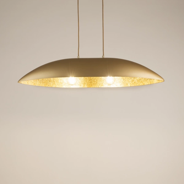 Stylowa lampa wisząca GONDOLA M 40641 2xE27 | złoty
