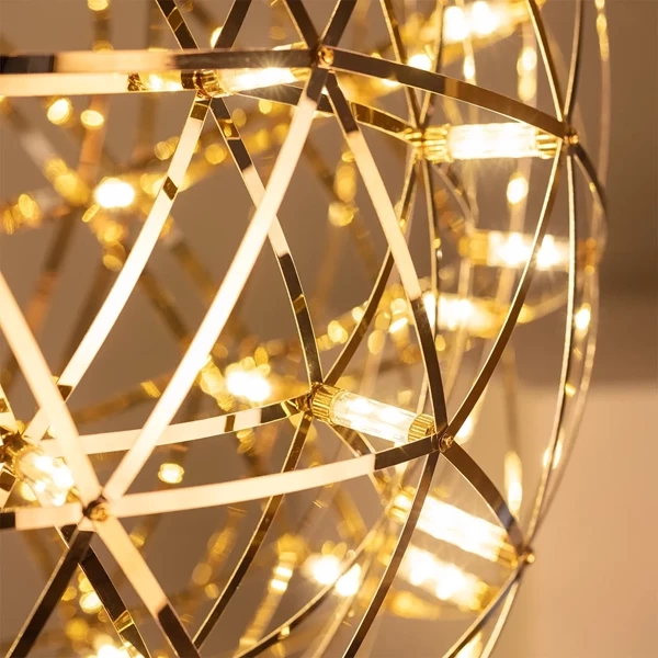 Lampa Wisząca Złota LED 35W Abruzzo Sofia Barwa Ciepła 50cm