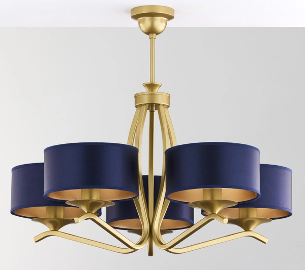 Klasyczny Żyrandol KASZMIR wys. 58cm 5xE27 15W IP20 | złoty połysk