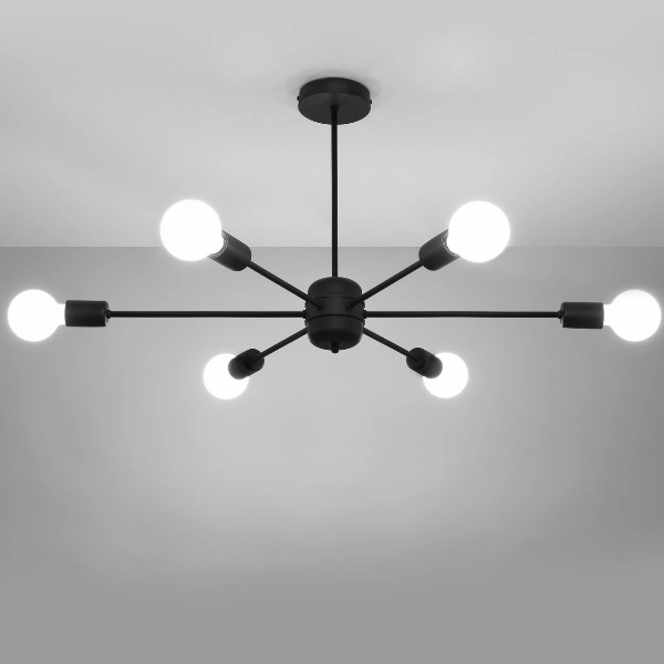 Żyrandol LANGO 6 czarny SL.1023