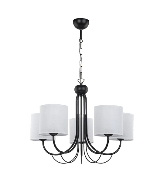 Klasyczny Żyrandol KASKADA wys. 80cm 5xE27 15W IP20 | Czarny