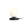 Aldex Lampka biurkowa BALL 1076B1_S, 14 cm, czarny/biały, 1x40W E14