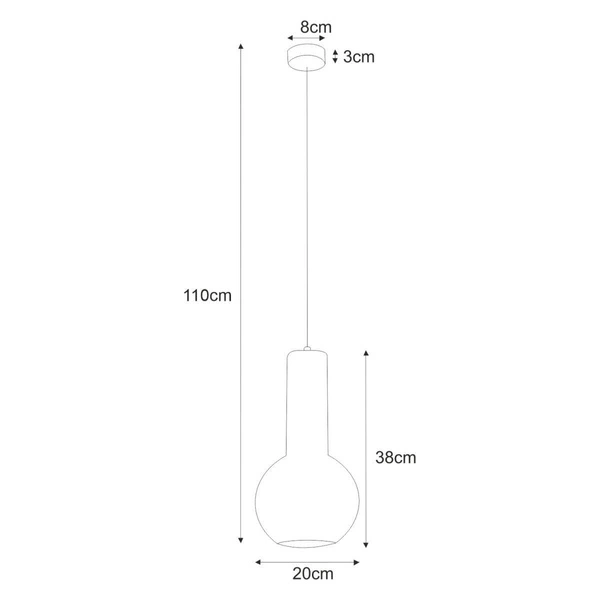 Lampa wisząca K-4520 z serii ARVI BLACK