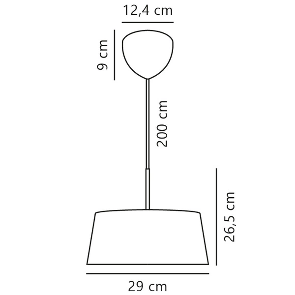 Lampa wisząca CLASI E14 10W Metal | Czarny