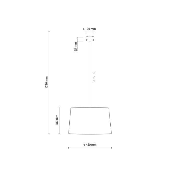 Nowoczesna lampa wisząca MAJA BLACK 1885 1xE27 1885