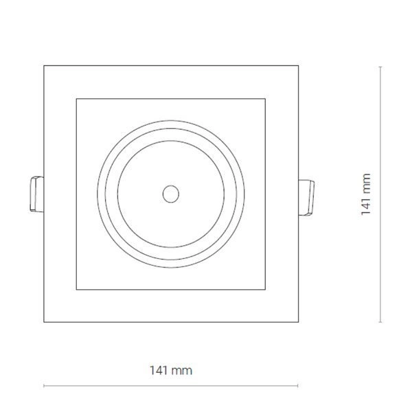 Lampa sufitowa wpuszczana DIA 18W LED 4000K | biały czarny 8721