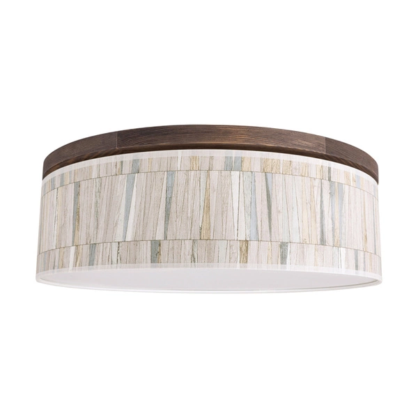 Lampa sufitowa Josefina w zestawie 1xLED zintegrowany 1650lm 2700K 18W barwiona sosna na orzechu/wielokolorowa tapeta 4015610910492
