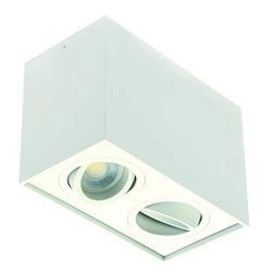 Oprawa sufitowa CHLOE DUO 2XGU10 IP20 REGULOWANE OCZKA |  BIAŁA