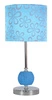 Lampa stołowa/nocna CORT 41-34625 chrom/niebieski 1x60W E27