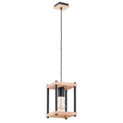 Lampa wisząca ALFA DASO DREWNIANA 1xE27 17cm | 61391