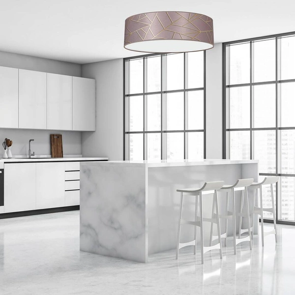 Lampa sufitowa ZIGGY PINK, MLP7586, 50 cm, różowy/złoty, 3x60W E27