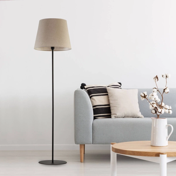 Stylowa lampa stojąca CHICAGO E27 60W wys. 150cm | beżowy 5151