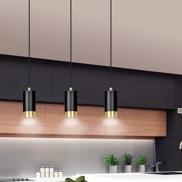 Lampa wisząca Emibig FUMIKO 3 BL/GOLD 817/3