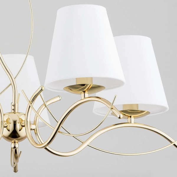 Lampa sufitowa ALFA MONZA ZŁOTA 5xE14 70cm | 27615