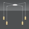 Lampa wisząca Emibig TRAKER 4 WH/GOLD 527/4