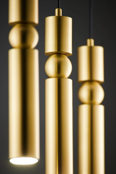 Nowoczesna Lampa wisząca ALAS wys. 120cm 3xG10 14W IP20 | Złoty