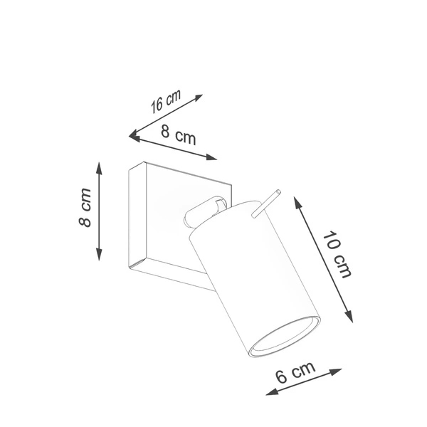 Kinkiet RING ochra czerwona