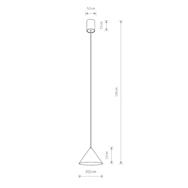 Lampa wisząca ZENITH S śr. 20,5cm GU10 | czarny 7996