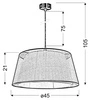 Lampa wisząca CHARLIE 31-24961 złota 1x60W E27