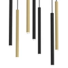 Lampa wisząca MONZA BRASS, MLP8843, czarno-złota, 7x8W G9