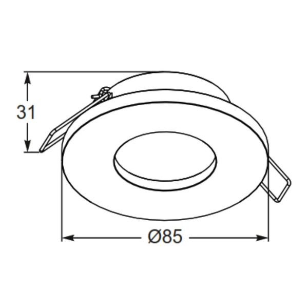 Spot sufitowy do łazienki oczko CHIPA DL GU10 50W IP54 | biały