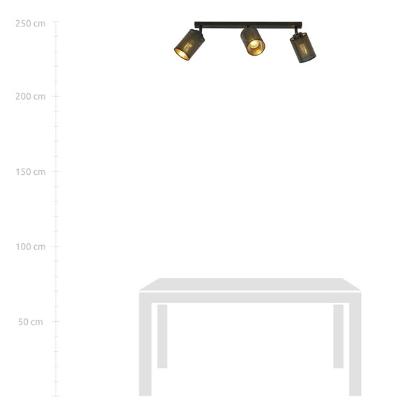 Lampa sufitowa Emibig BRONX 3 Czarny 1152/3